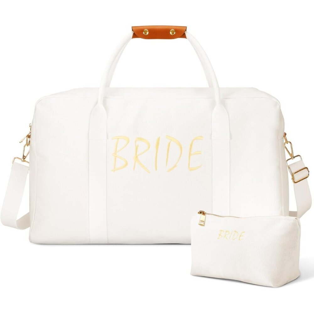 Wedding Weekender Bag Set Women Bridal Shower Gifts Travel Shoe Compartment